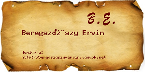 Beregszászy Ervin névjegykártya